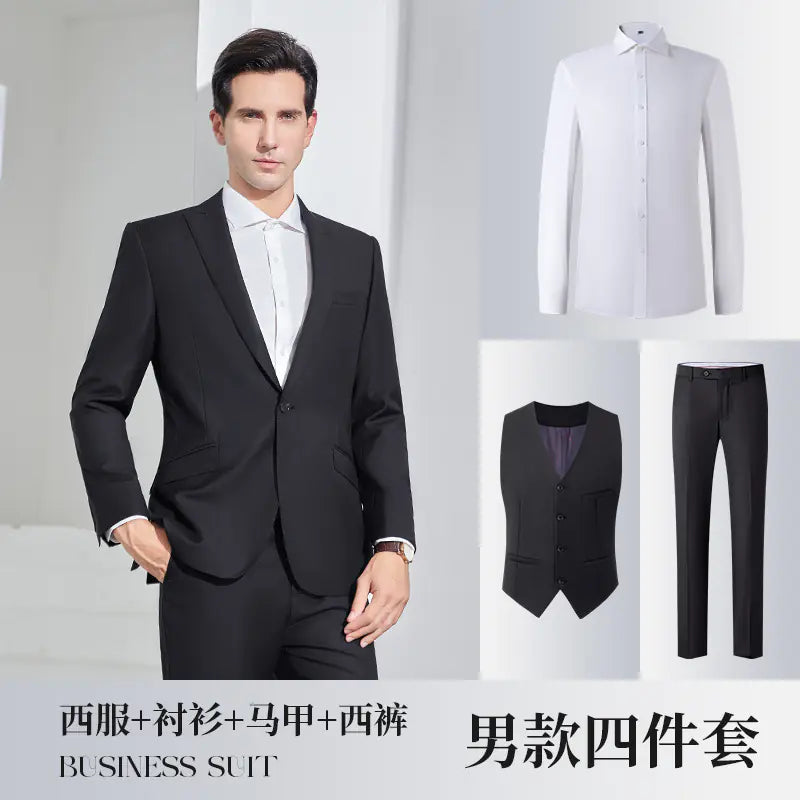 Navy Blue Unisex Business Suit for Work Teams