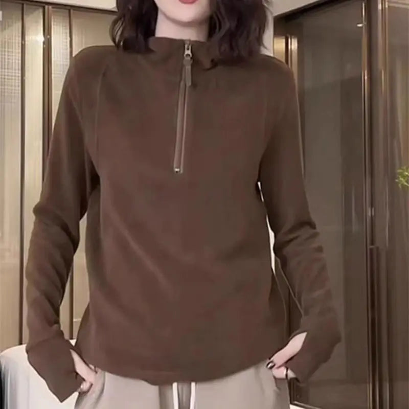 Women's Fleece Base Half Zip Top