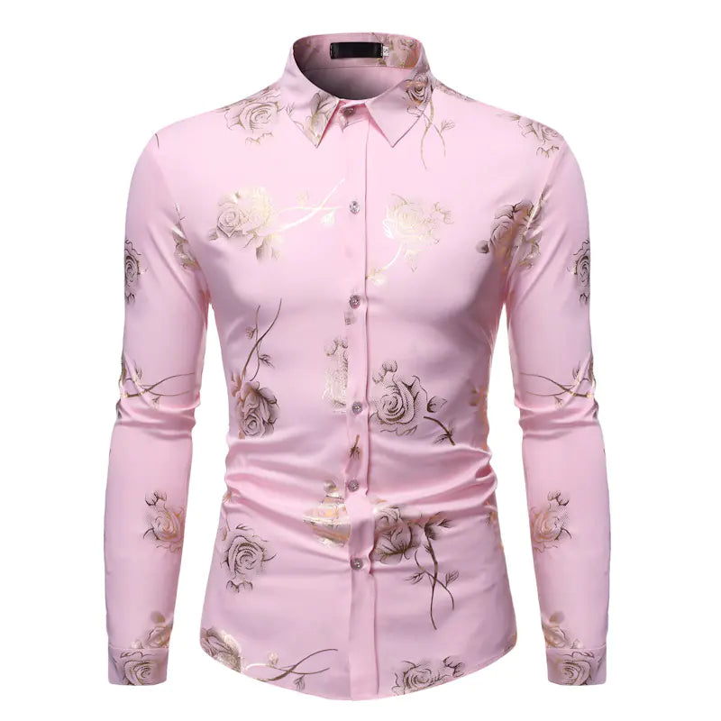Men's Long Sleeve Gold Foil Shirt - New Fall Collection