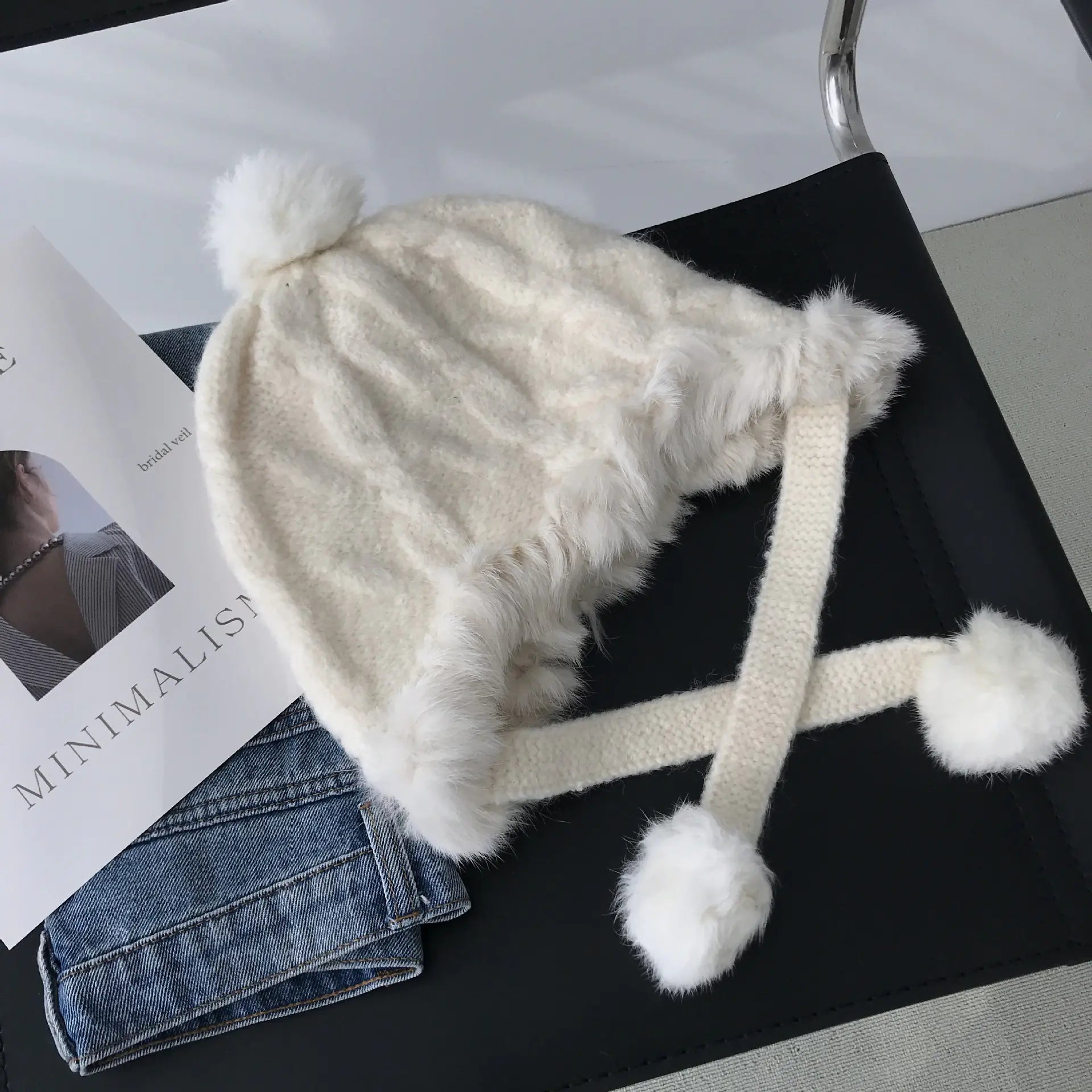 Gentle All-Match Fleece Rabbit Fur Hat