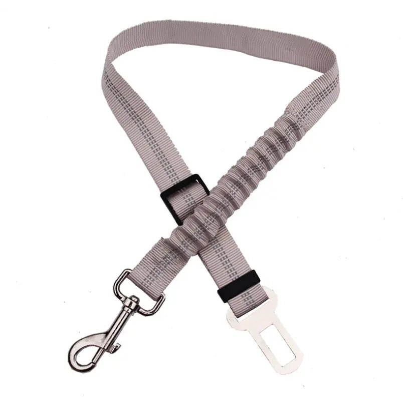 Pet Car Safety Belt with Reflective Elastic Leash