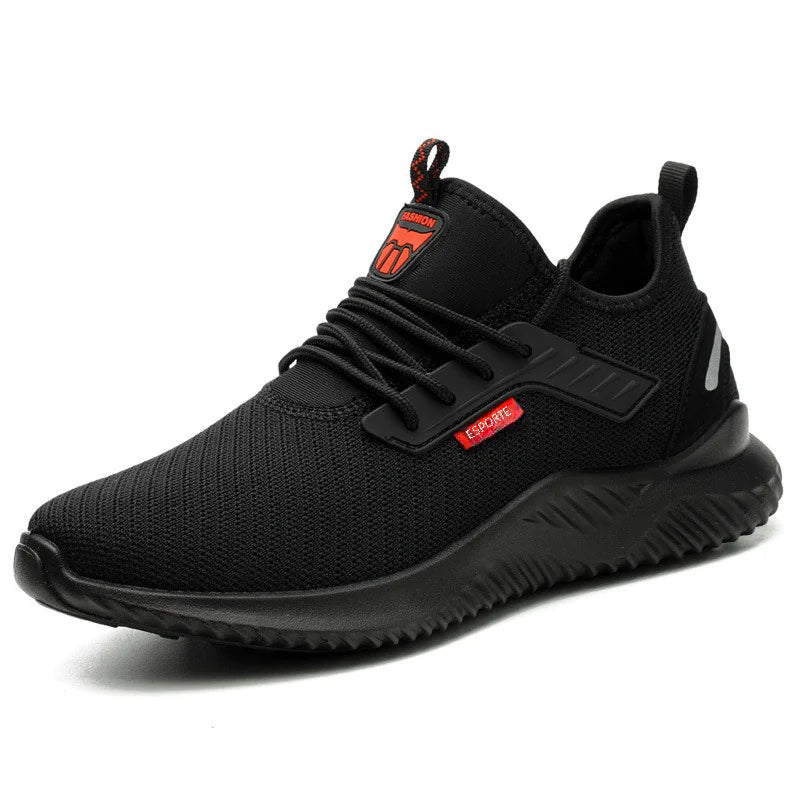 Men's Safety Shoes with Steel Toe, Lightweight & Slip-Resistant