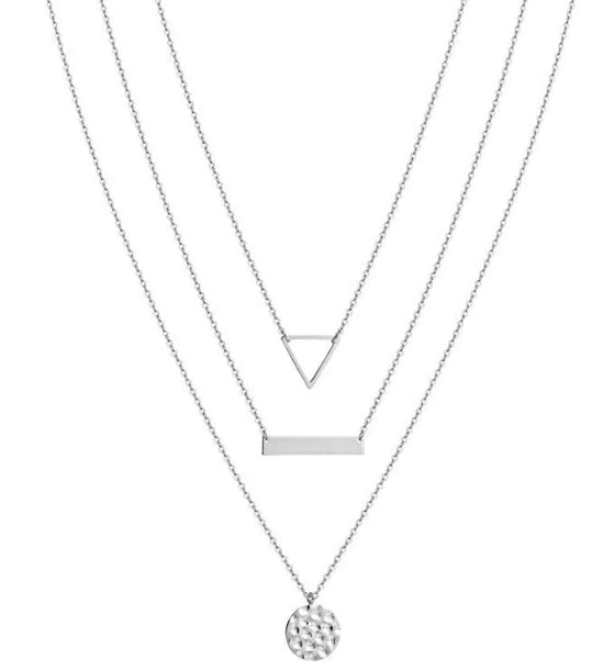 Necklace, Choker, Triangle, Sequin, Round Sequin