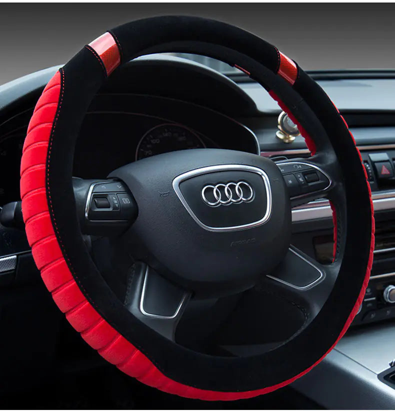 Short Plush Winter Steering Wheel Cover for Cars