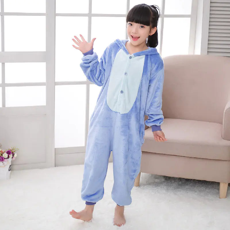 New Children's Winter Pajamas Bodysuit for Boys and Girls