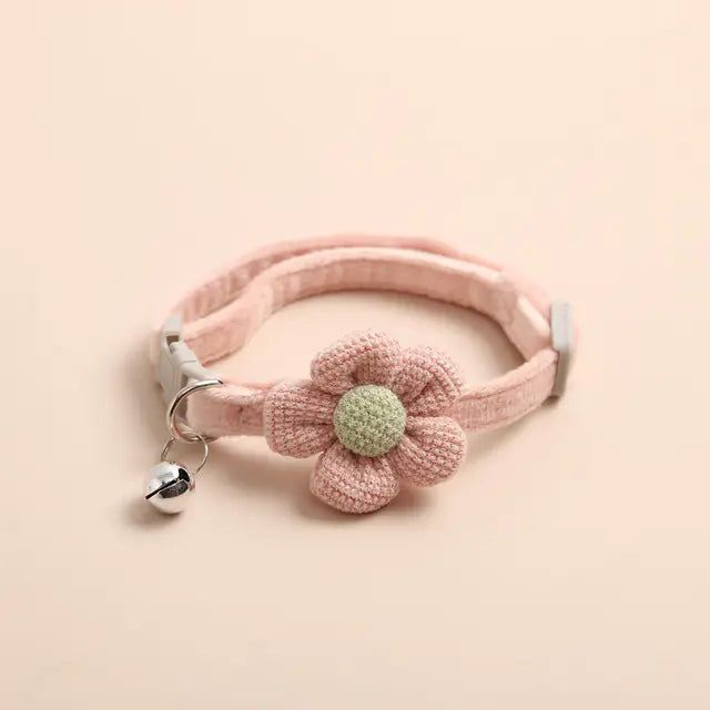 Multicolor Cute Flower Cat Collar with Bell