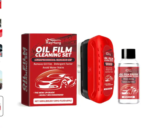 Car Windshield Cleaner Set with Crystal Clear Solution (One Set)