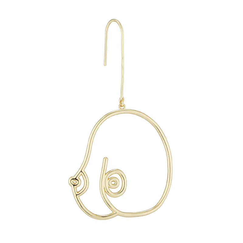 Hollow Chest Earrings - Elegant Long Dangle Design