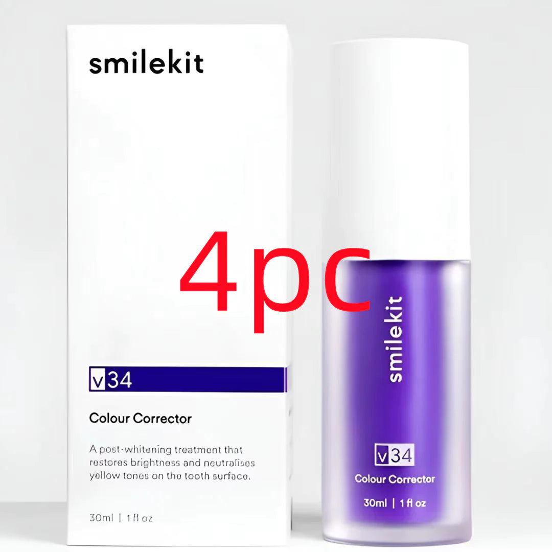 V34 Press-Type Purple Whitening Toothpaste