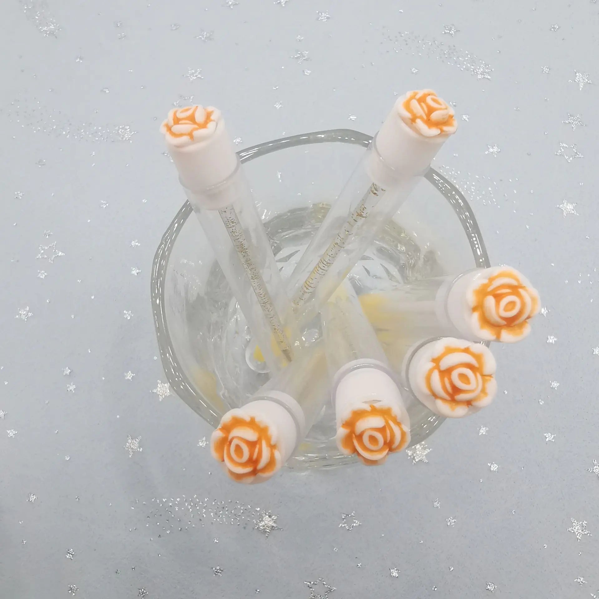 New Acrylic Rose Portable Eyelash Brush Tube