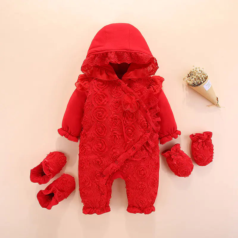 New Spring Autumn Baby Girl Romper Outfit for Princess