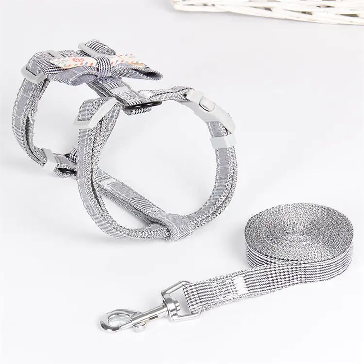 Simple Lattice Bow Design Pet Leash