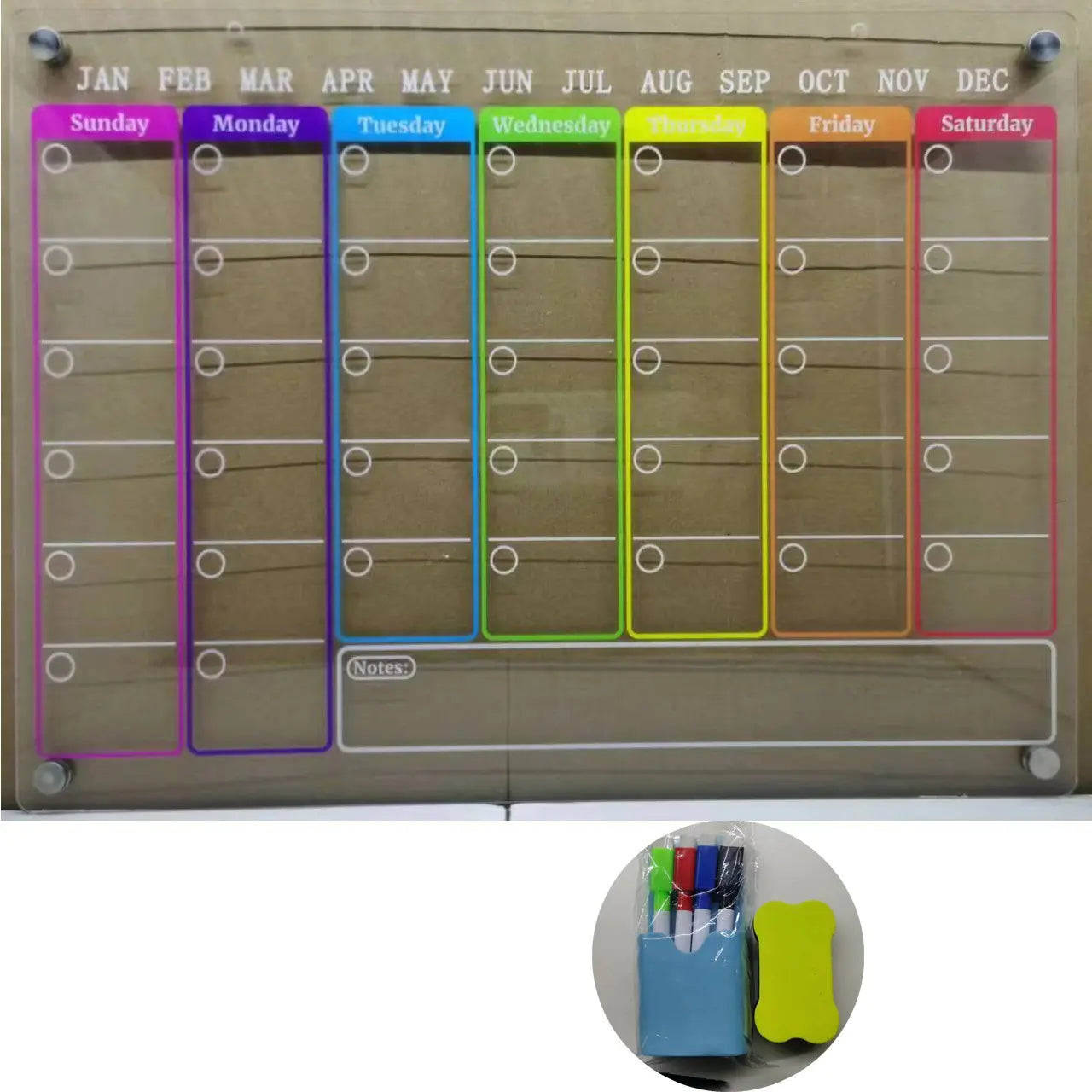 Magnetic Dry Erase Calendar for Refrigerator