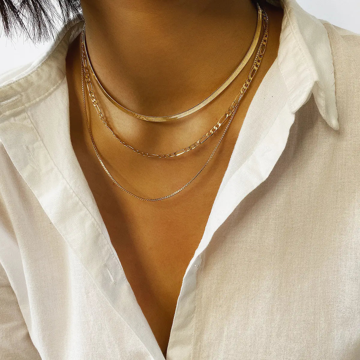 Punk Metal Snake Bone Chain Necklace for Women