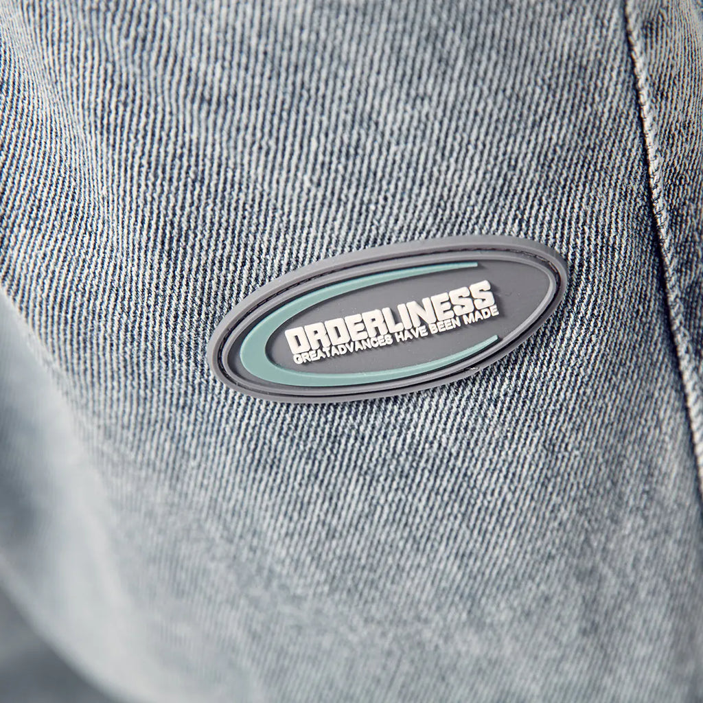 Men's Loose Wash Denim Joggers with Drawstring Detail