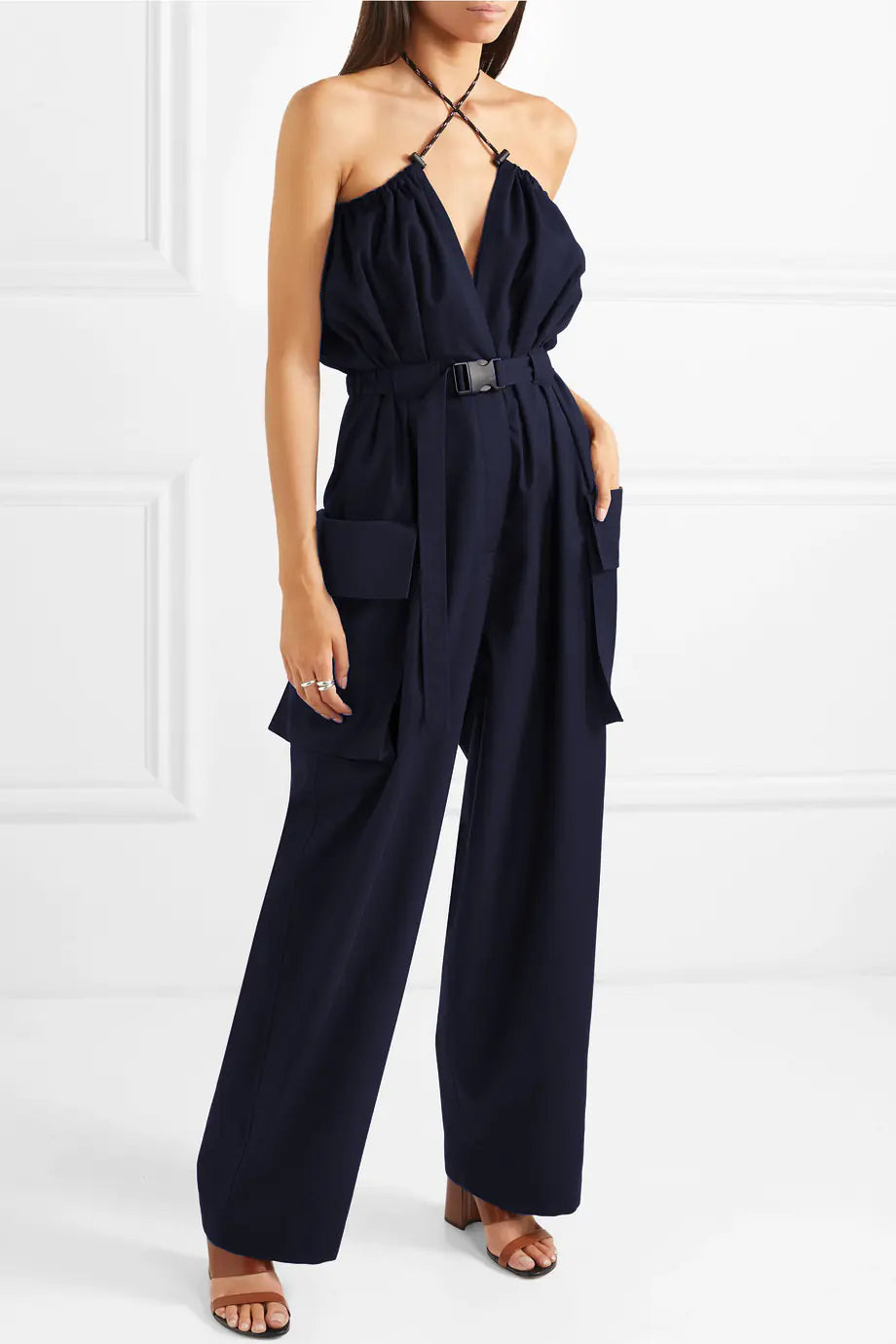 Summer Women's Jumpsuit with 2 Styles & Pockets