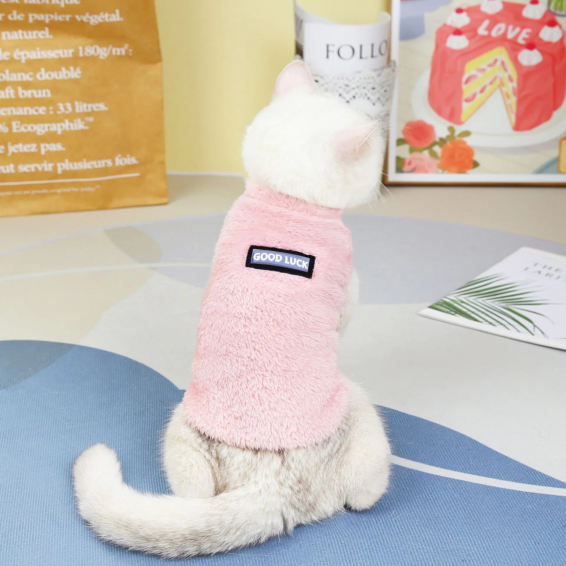Warm Plus Fleece Clothes for Cats in Fall and Winter