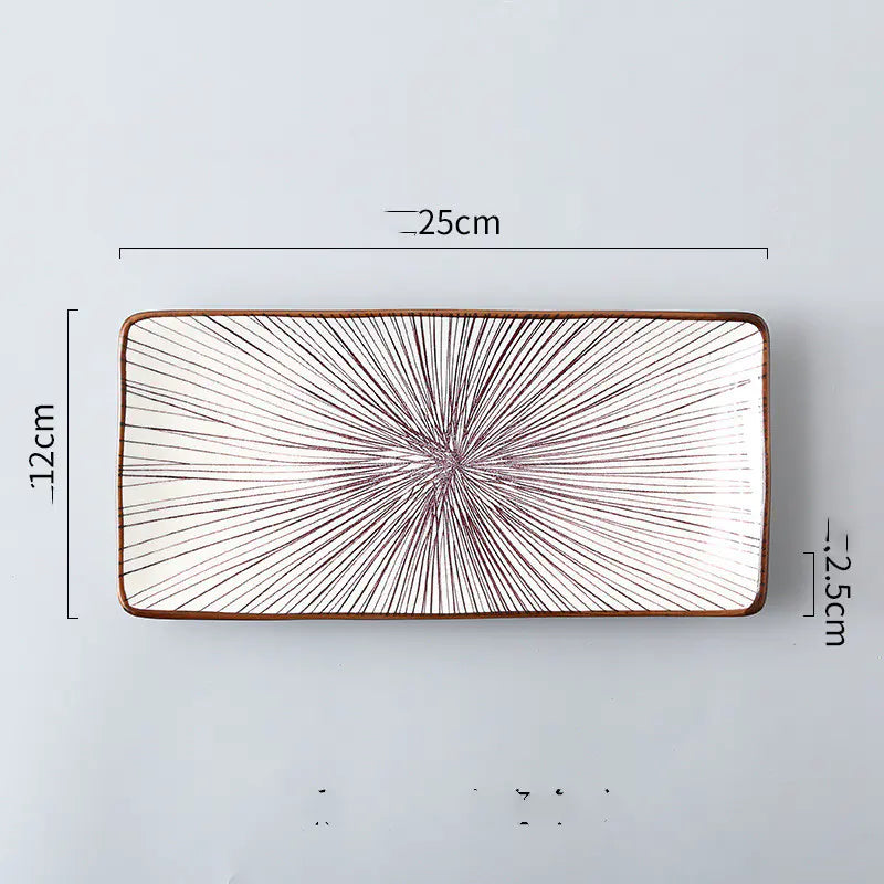 Nordic Japanese Underglaze Ceramic Fish Snack Plate