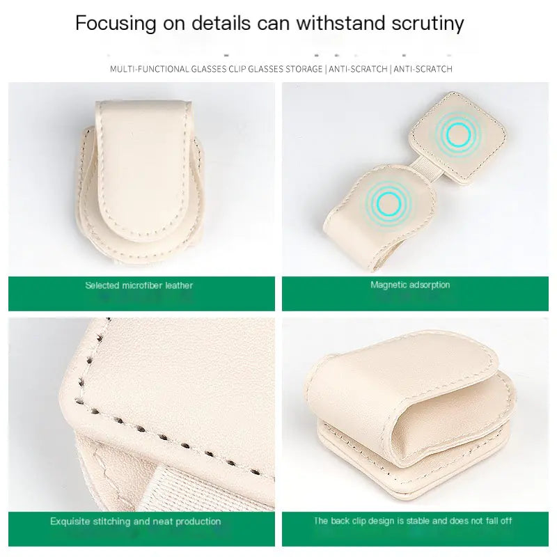 Car Sunglasses Clip Holder with Multifunctional Design