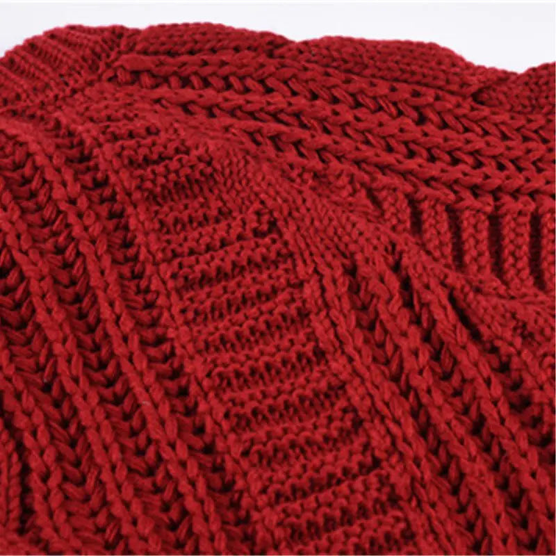 Short Lantern Sleeve Sweater with Round Neck