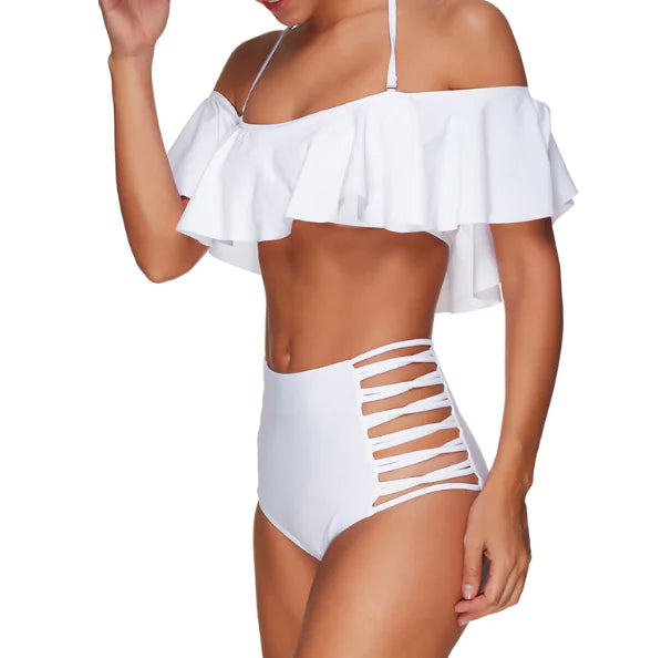 Women's High-Waisted Hollow Swimwear Bikini