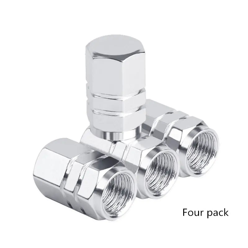 Aluminum Alloy Car Valve Caps - Set of 4