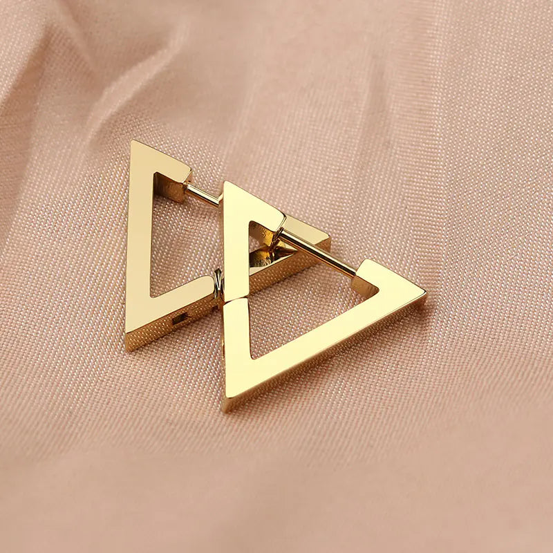 Geometric Titanium Steel Women's Earrings for Daily Wear