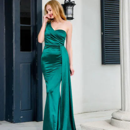 One-Shoulder Sleeveless Mini Dress for Parties and Weddings