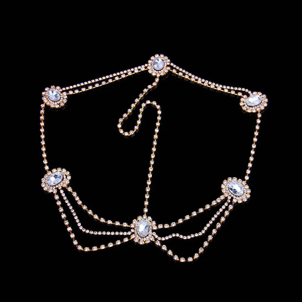 Gothic Rhinestone Hair Band Bridal Accessories