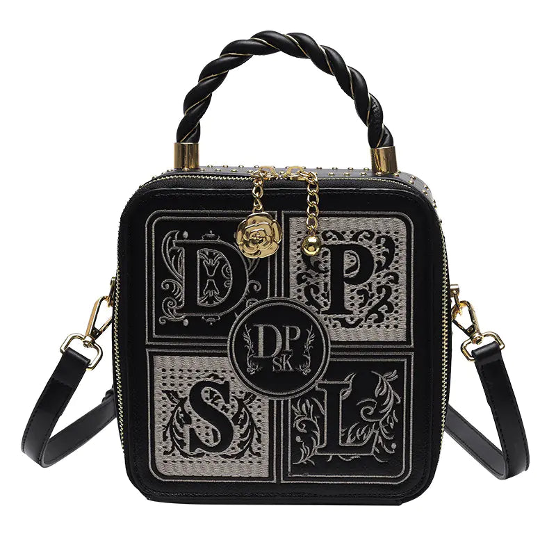 "Portable Small Square Crossbody Bag for Women"