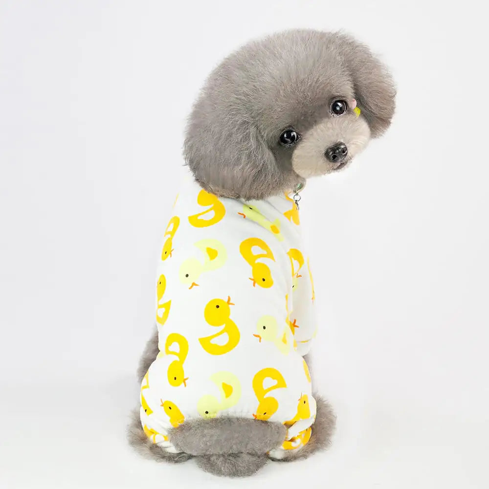 Dog Biker Striped Pajamas for Pets