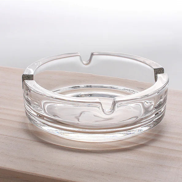 Glass, Classic Round Glass Ashtray for Hotel & Bar