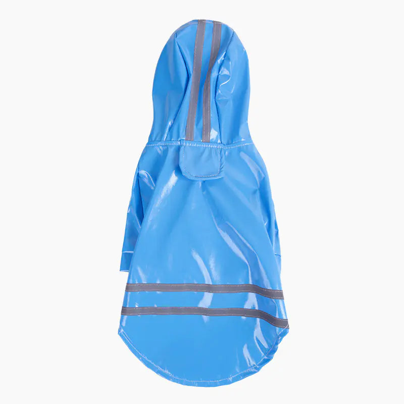 Reflective Dog Hooded Windproof Raincoat in PU