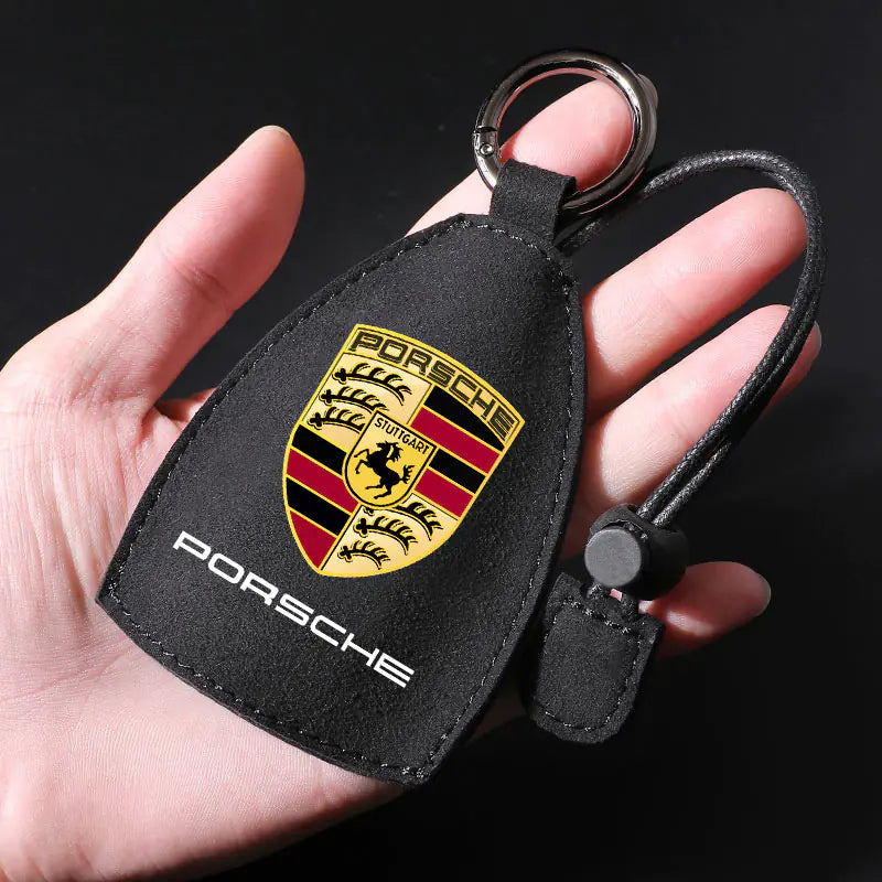 Factory Direct Faux Suede Car Key Case with Custom Logo