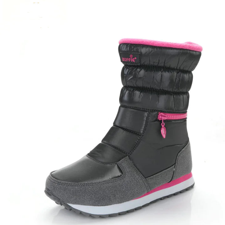 Waterproof Thick Mid-Calf Snow Boots with Non-Slip Sole