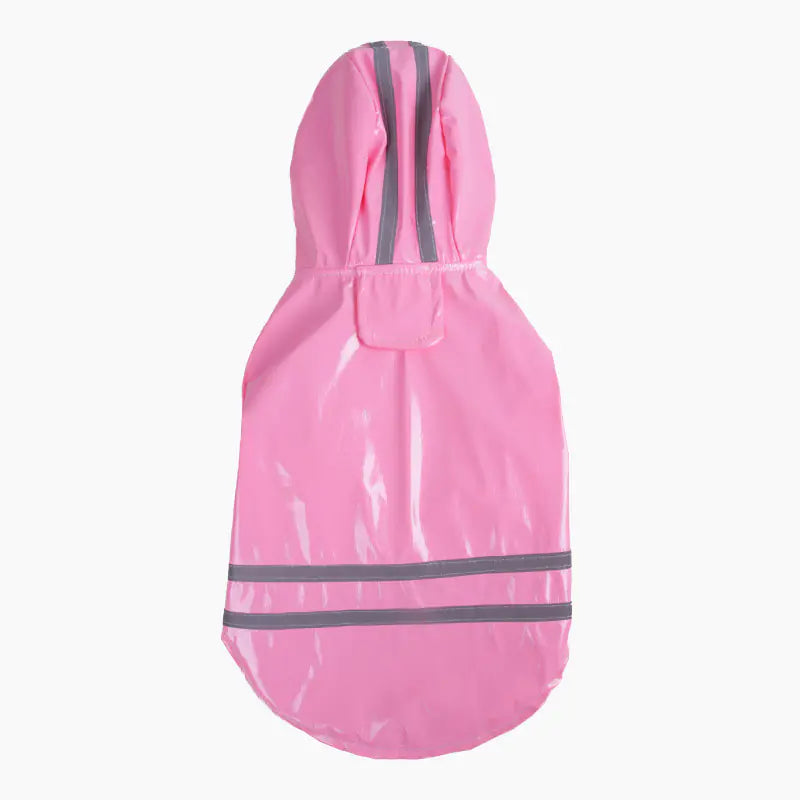 Reflective Dog Hooded Windproof Raincoat in PU