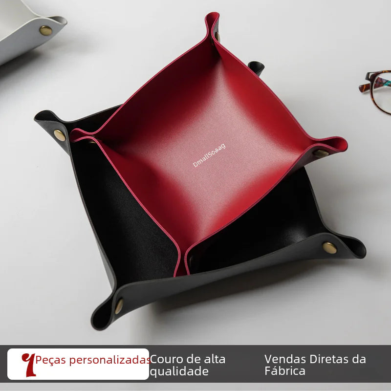 Nordic Leather Storage Box for Desk and Jewelry