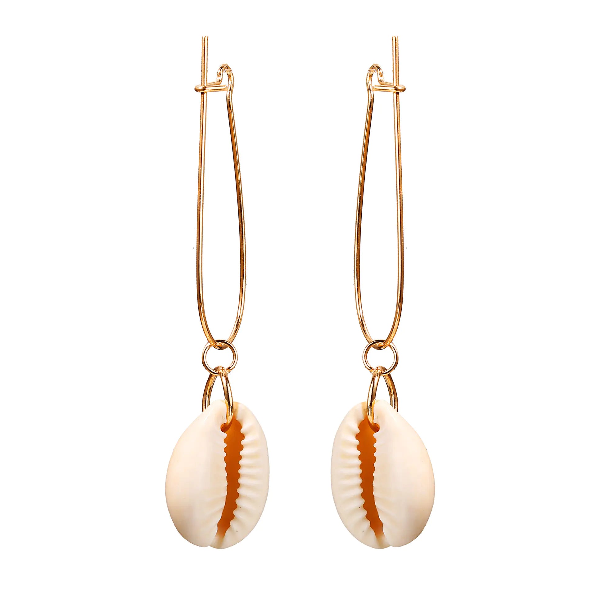 Vintage Shell Drop Earrings - Ocean Series Design