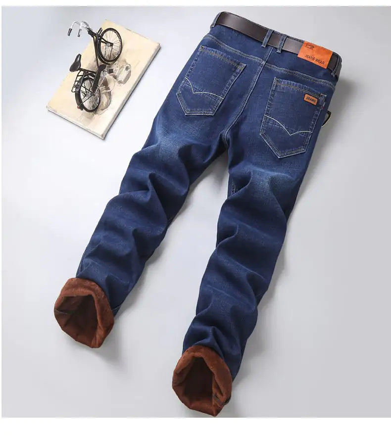 Thickened Velvet Casual Jeans for Men