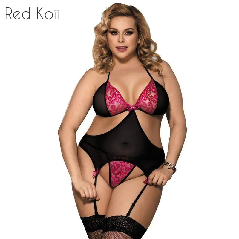 Lingerie Nightgown with Garter Belt Set