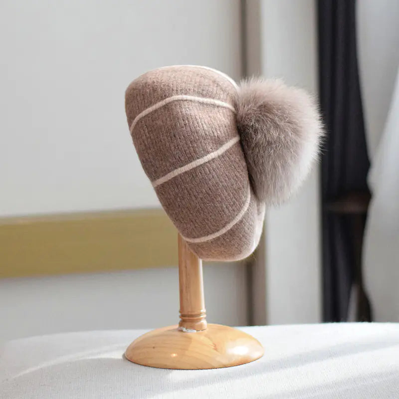 Pumpkin Wool Beret for Women in Autumn & Winter