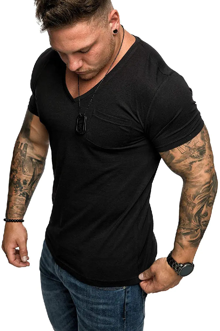 Casual Short Sleeve Round Neck Basic T-Shirt