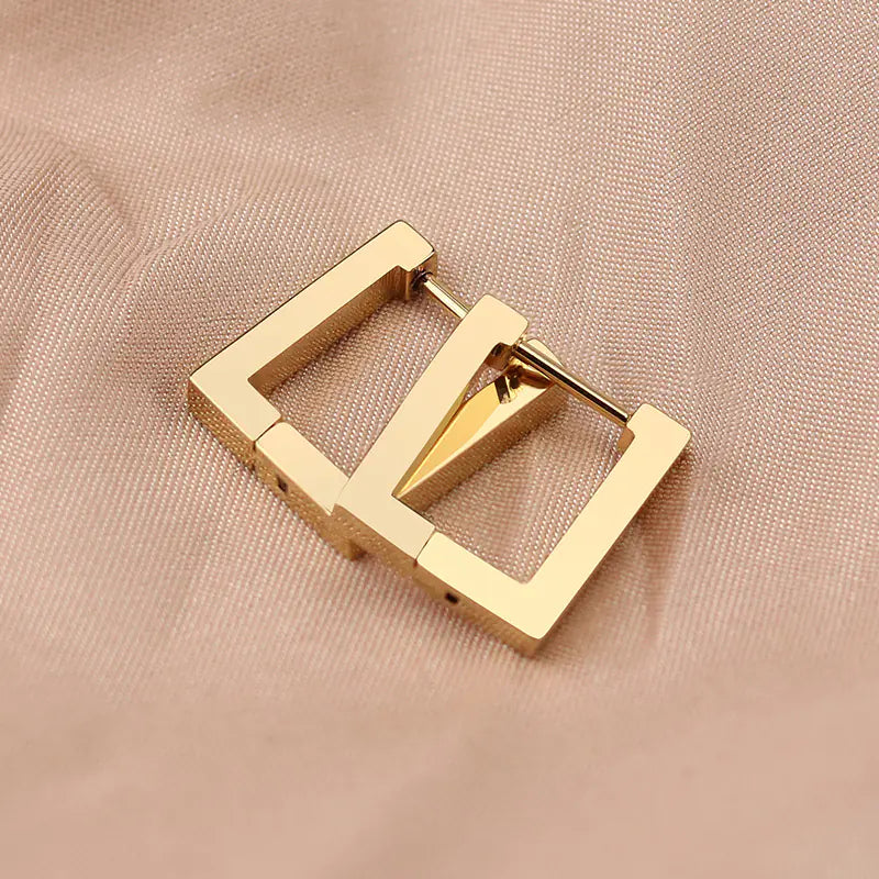 Geometric Titanium Steel Women's Earrings for Daily Wear