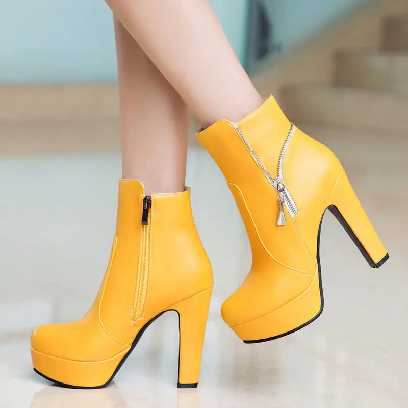 Women's Chunky Heel Ankle Boots