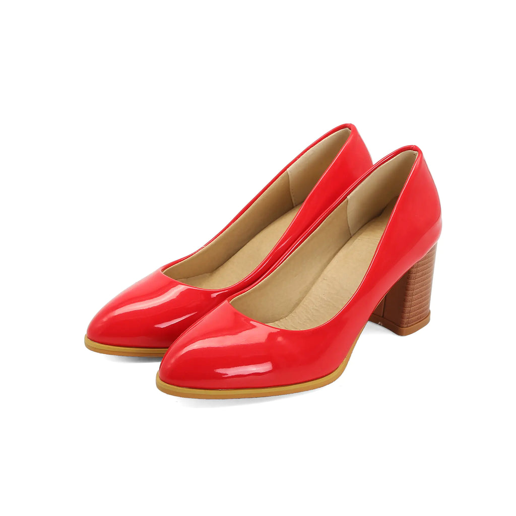 Spring  New Women's Heeled Pointed Shoes (Size 40-48)
