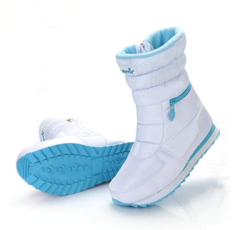 Waterproof Thick Mid-Calf Snow Boots with Non-Slip Sole
