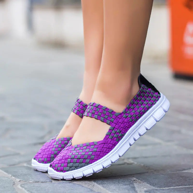 Fashion Casual Women's Flat Shoes with Braided Design