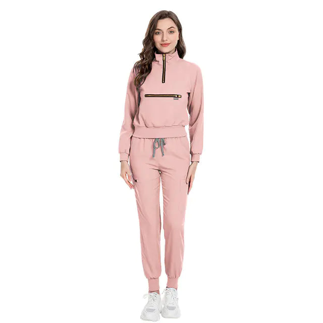 Women's Long Sleeve Scrub Set for Nurses and Doctors