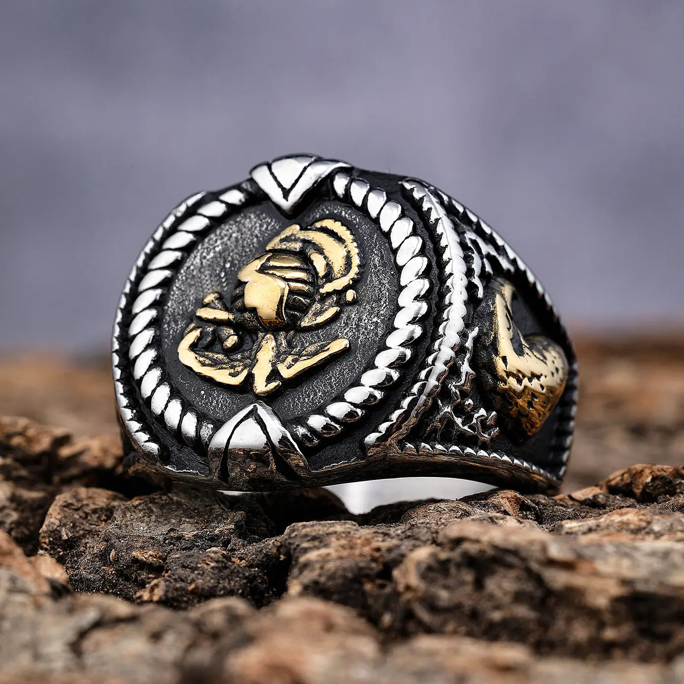 Retro Wind Motorcycle Ring with Domineering Style