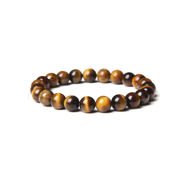 8mm Tigereye Iron Ore Yoga Stretch Bracelet for All